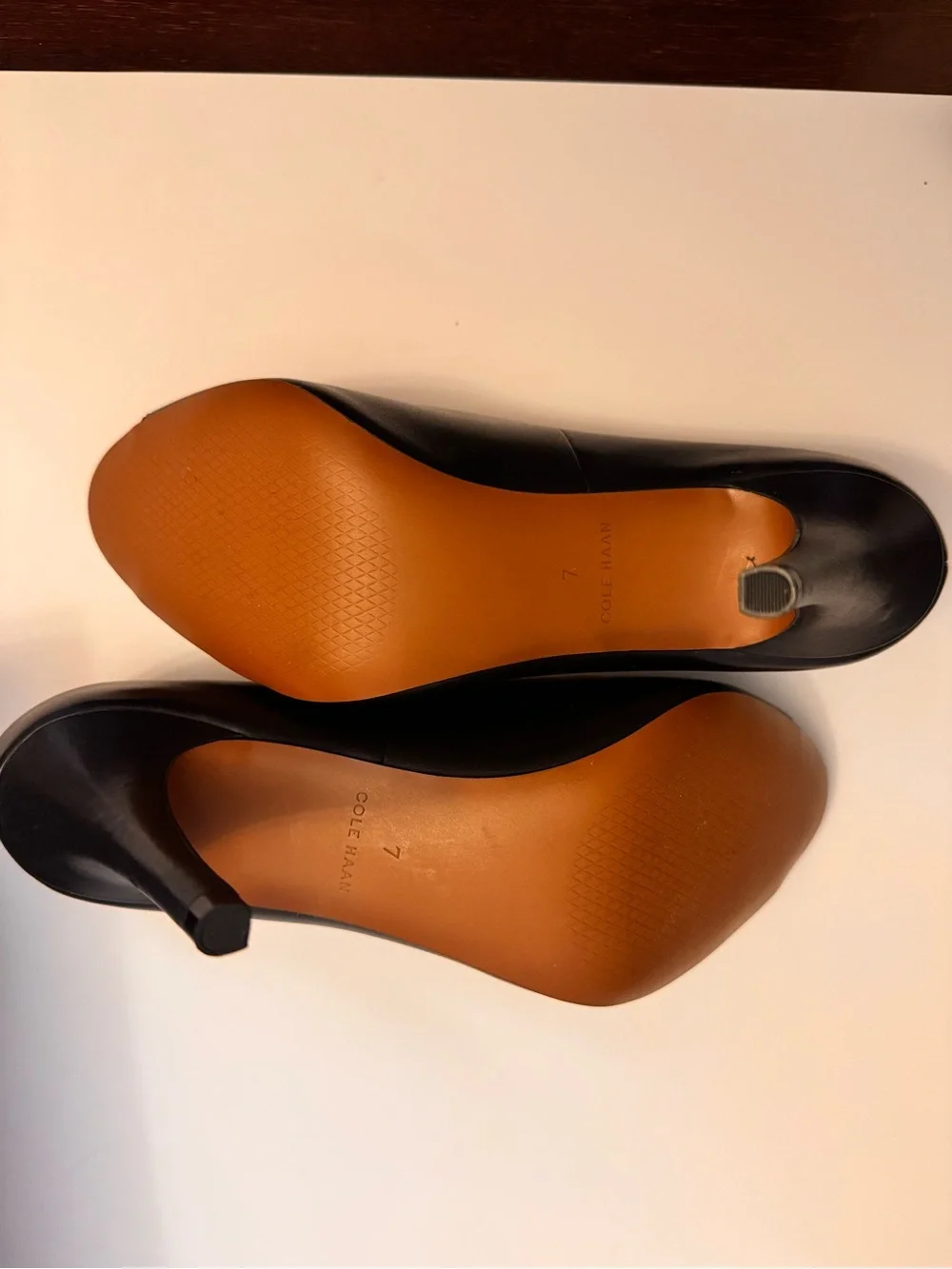 Cole Haan Black Peep-Toe Heels - Picture 5 of 6